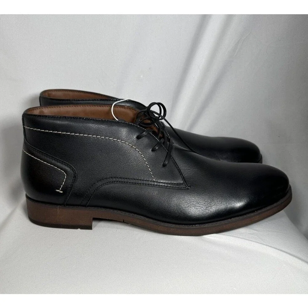 Fairlane Mens Black Shoes Size 12 Derby /Dress/Casual/Work Shoes New Without Box